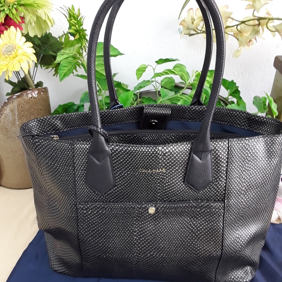 Cole Haan Mila Pewter Black Purse & White Wallet  - Picture 3 of 6